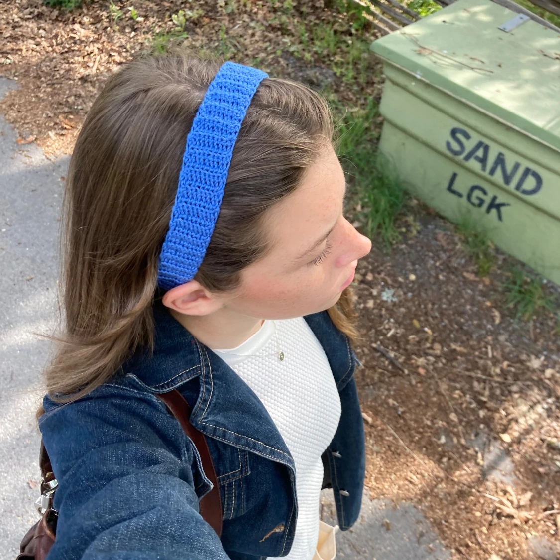 Virkat hårband  - 91