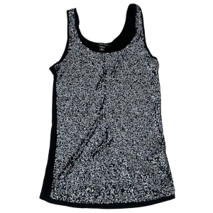 Paljettlinne  - Silvrigt paljettlinne med svart rygg💞Perfekt till fest 