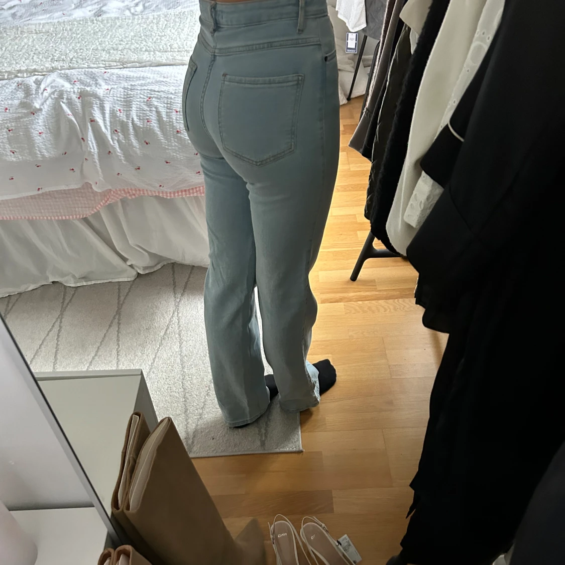 Blå raka jeans - 91