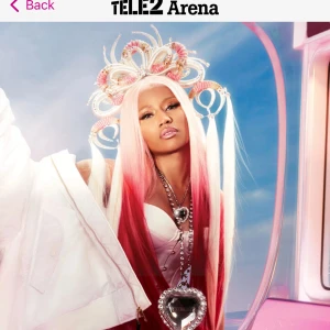 2 NICKI MINAJ BILJETTER-12 juni sthlm - 2 koncert biljetter till nicki minaj den 12 juni i stockholm, sittplatser på läktare A105 köptes för 2000kr