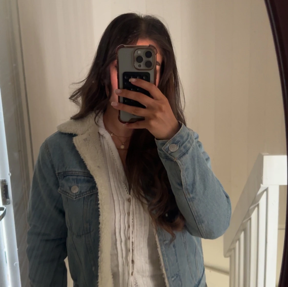 Vadderad jeans jacka  - 90