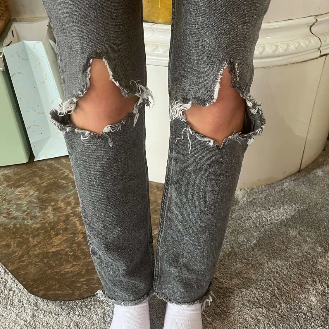 Gråa Zara jeans - 91