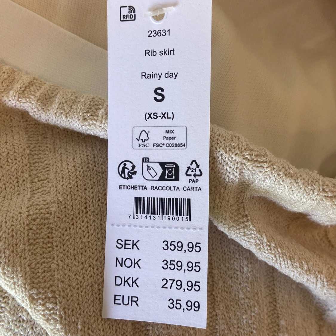 skön beige kjol - 91