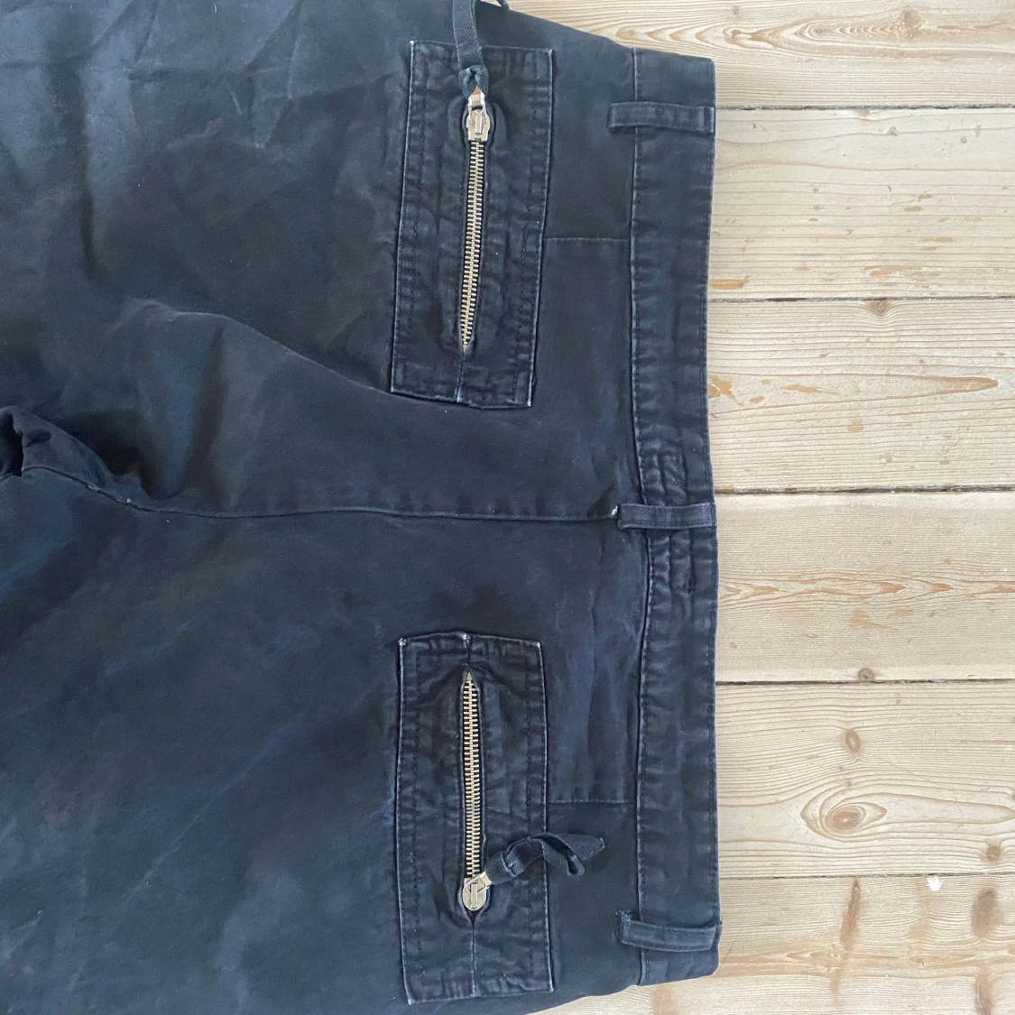 Baggy straight tygbyxor - 91