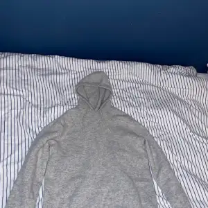 En grå riktigt snygg och skön hoodie som är 100% merinoull. Det finns ingen lapp i tröjan men den är köpt för 1299. Använd några få gånger. 