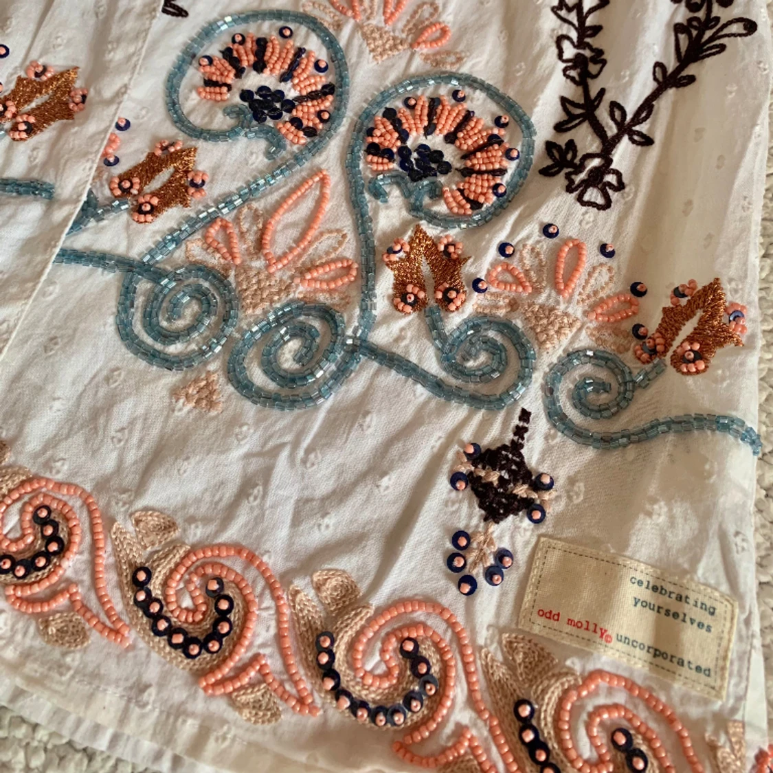 Odd Molly omlottklänning med pärlor och broderi - 90