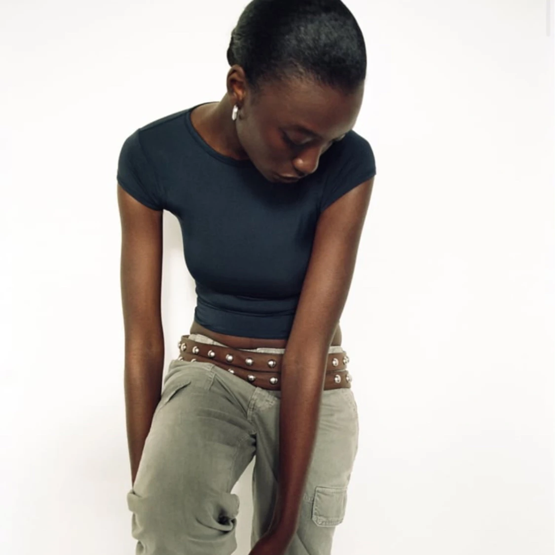 Kortärmad t-shirt marinblå - 90