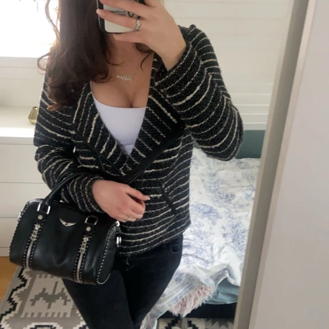 Randig Lindex zip kofta - 90