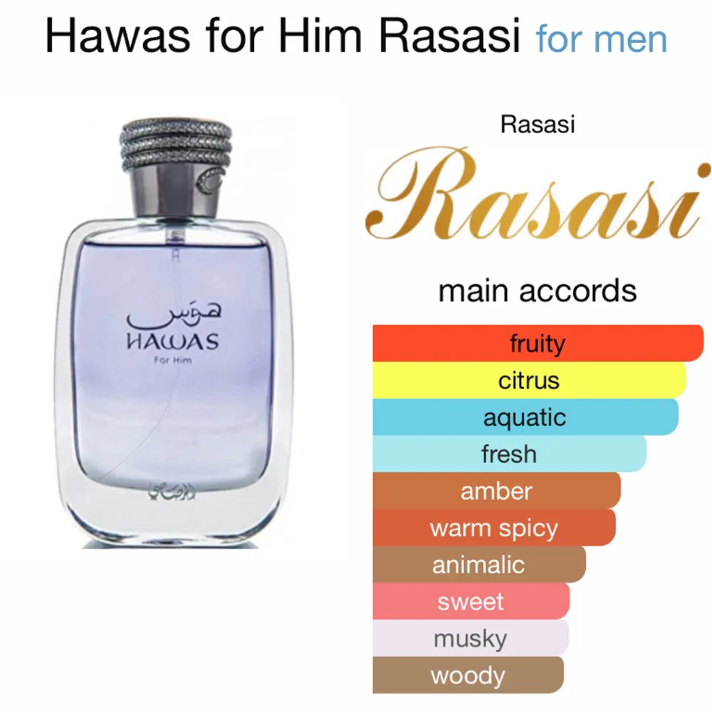 10 ml sample Rasasi Hawas. Övrigt.