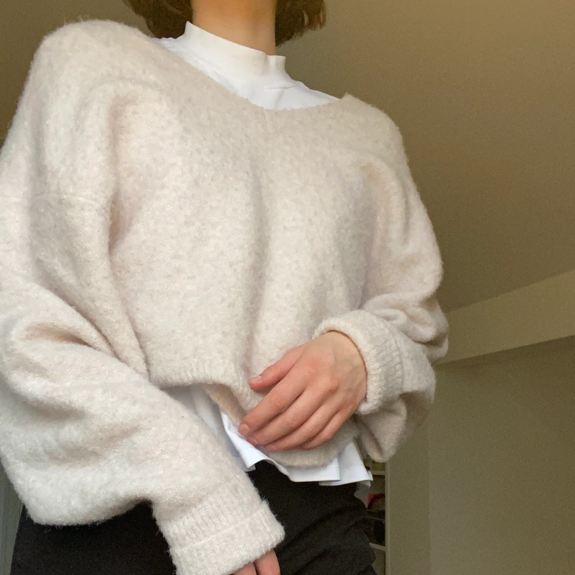 Stickad tröja strl S - 90