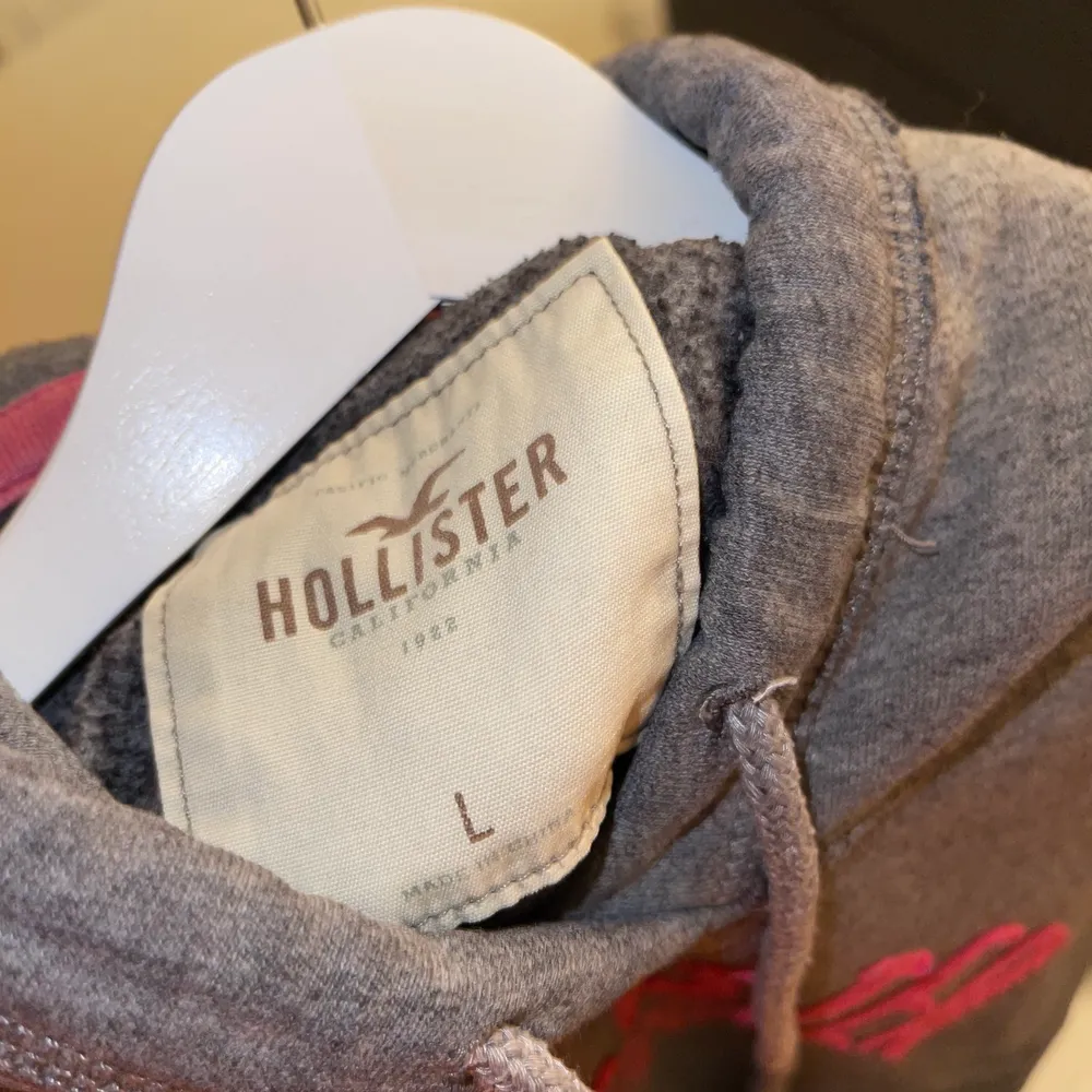 Hoodie från hollister, storlek L men ser den mer som en M… fint skick. . Hoodies.