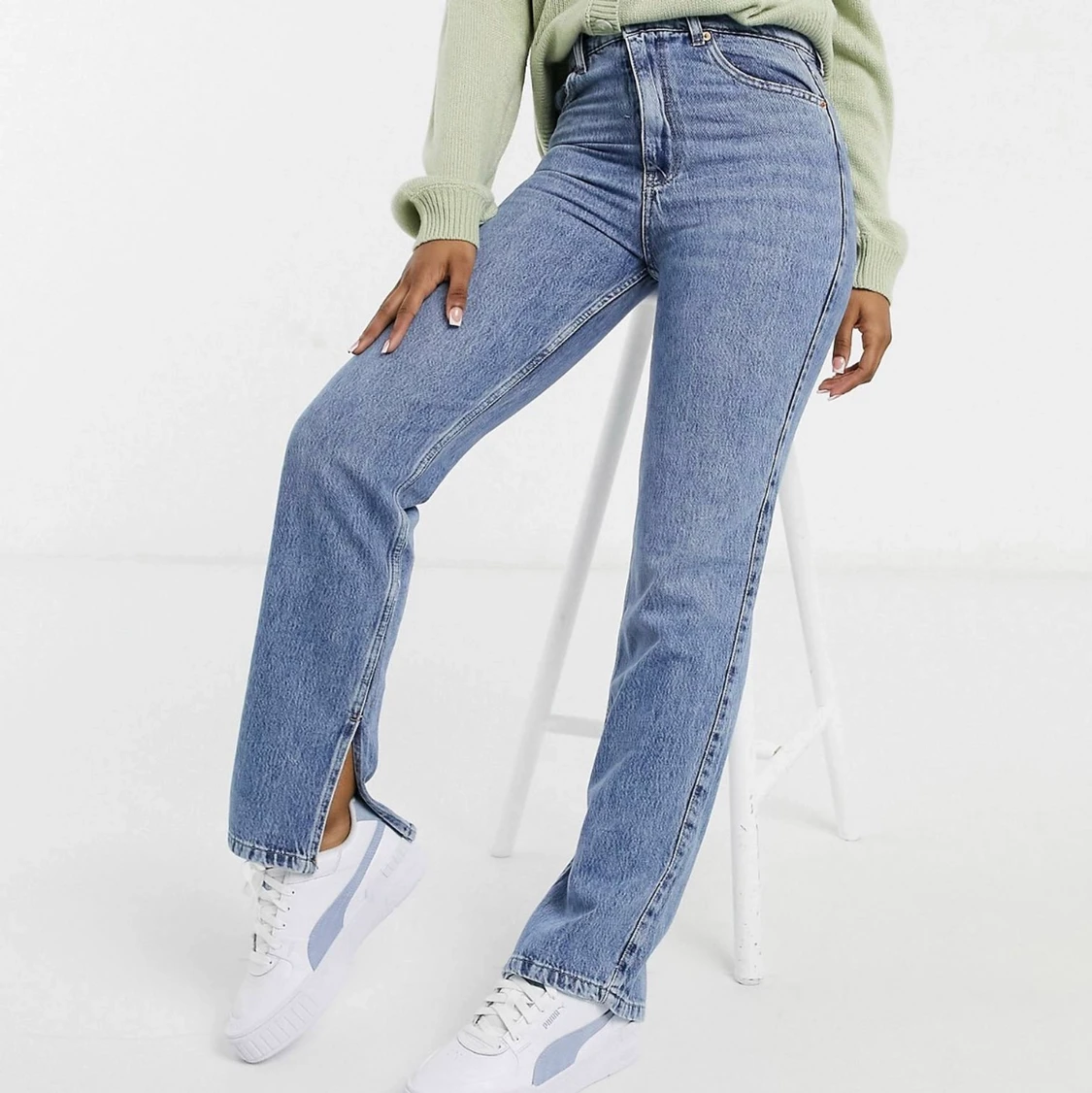 jeans med slits - 91