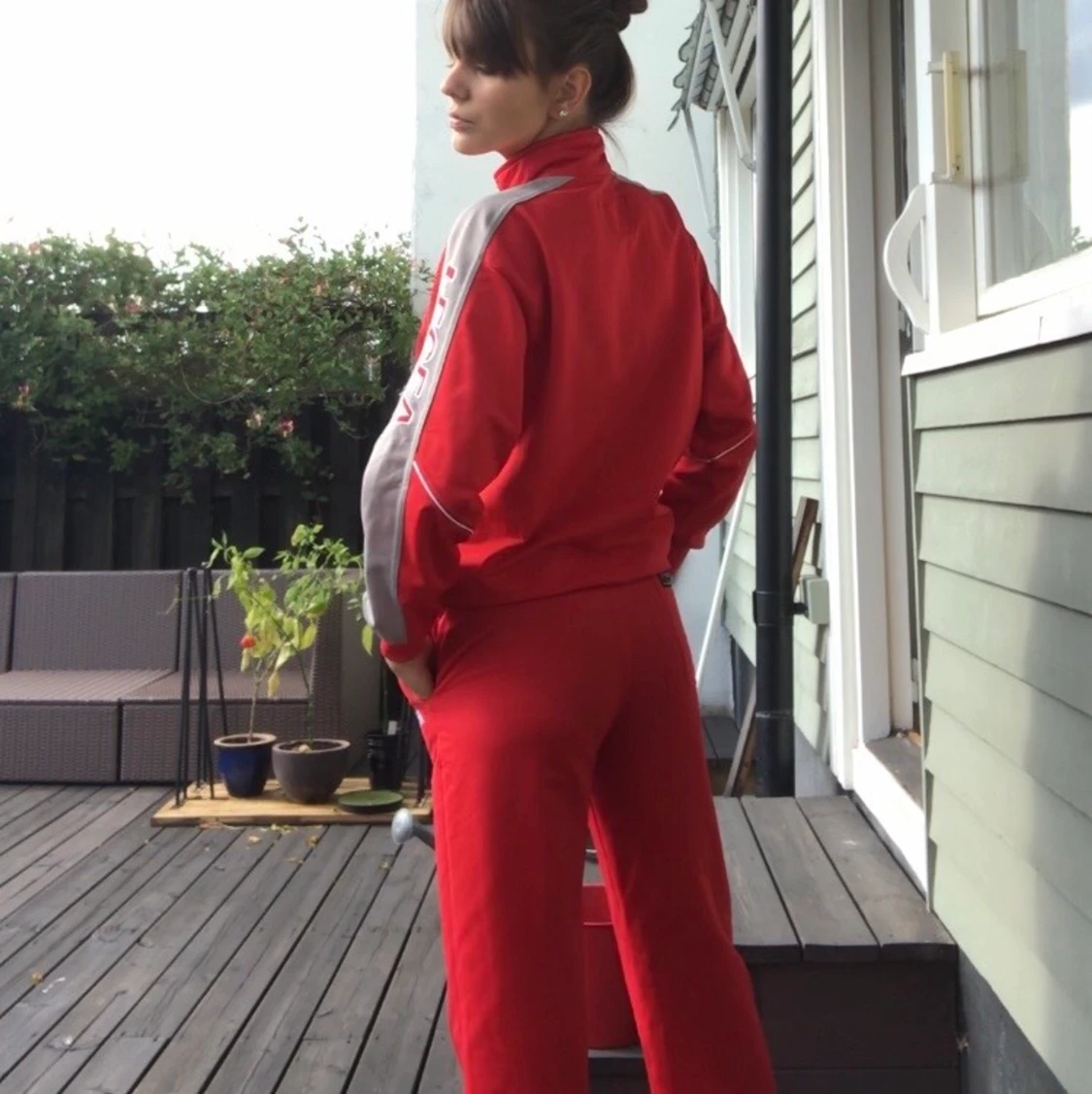 Röd track suit - 90