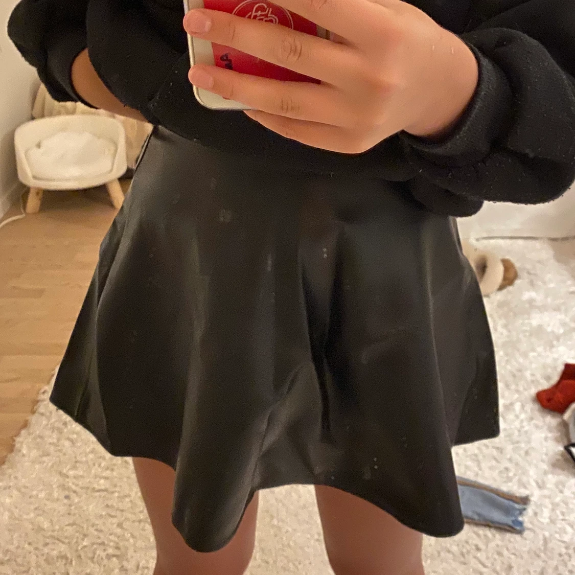 Fake skinn kjol - 90