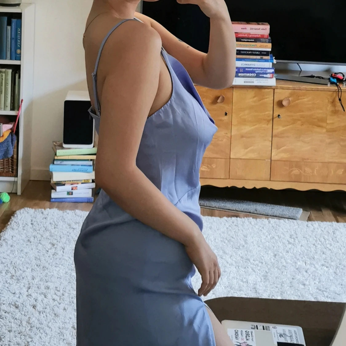 ljusblå slipdress - 91
