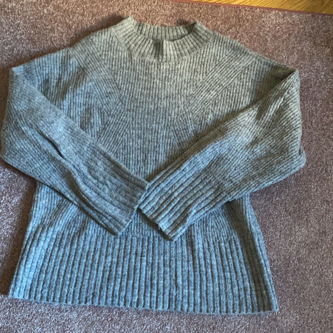 Grå stickad Lindex tröja.💗