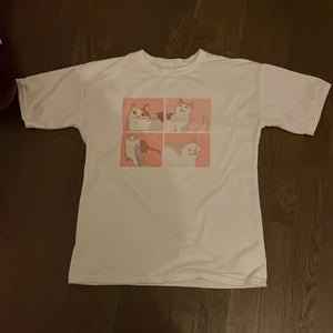 Kawaii shirt? - En vit tröja med (kawaii) tryck på, köpt på wish, är XL i Japansk storlek.. så jag antar att det e typ s/m?? Har andvänt den typ 3 gngr, den e basically typ helt ny