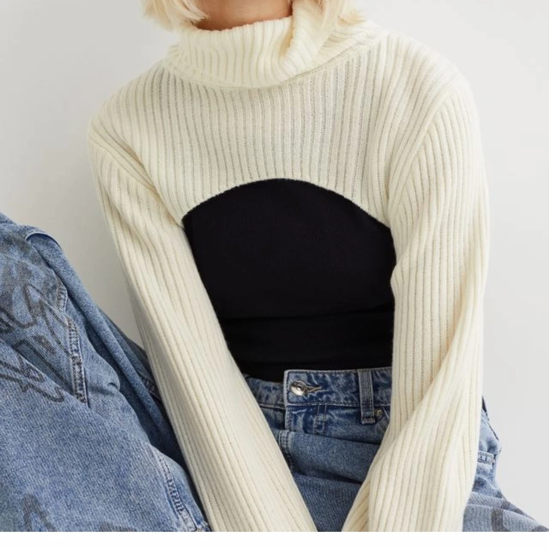 Croppad polotröja från hm