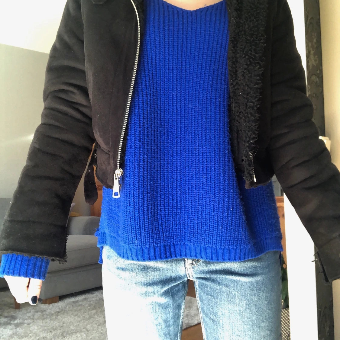 Svart höst/vår jacka från Pull&Bear - 90