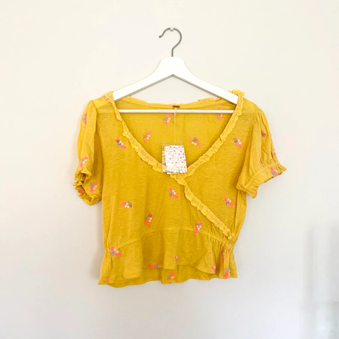 Free People Sun drop gul topp 💛 strl S, prislapp kvar - 91