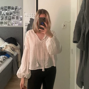 Blus - Blus från Abercrombie and Fitch. Har ballongärmar. Ytterst lite genomskinlig så man kan ej ha svart bh men vit eller beige så syns inget under.