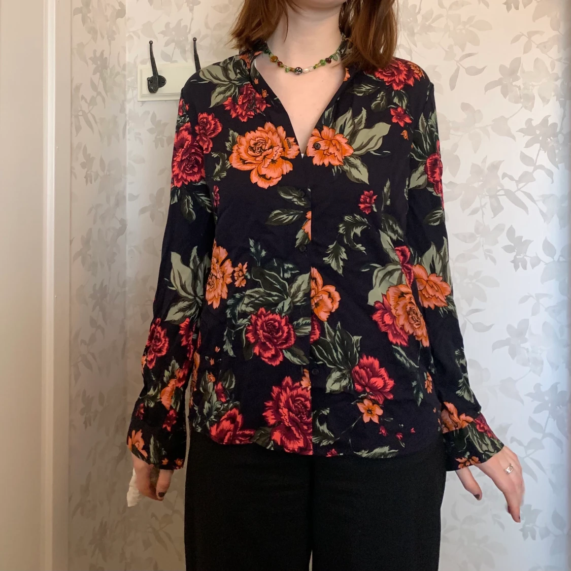 Blommig skjorta - 90