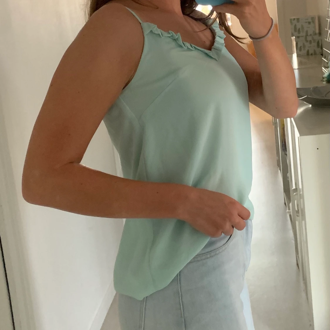 Mintgrön topp  - 90