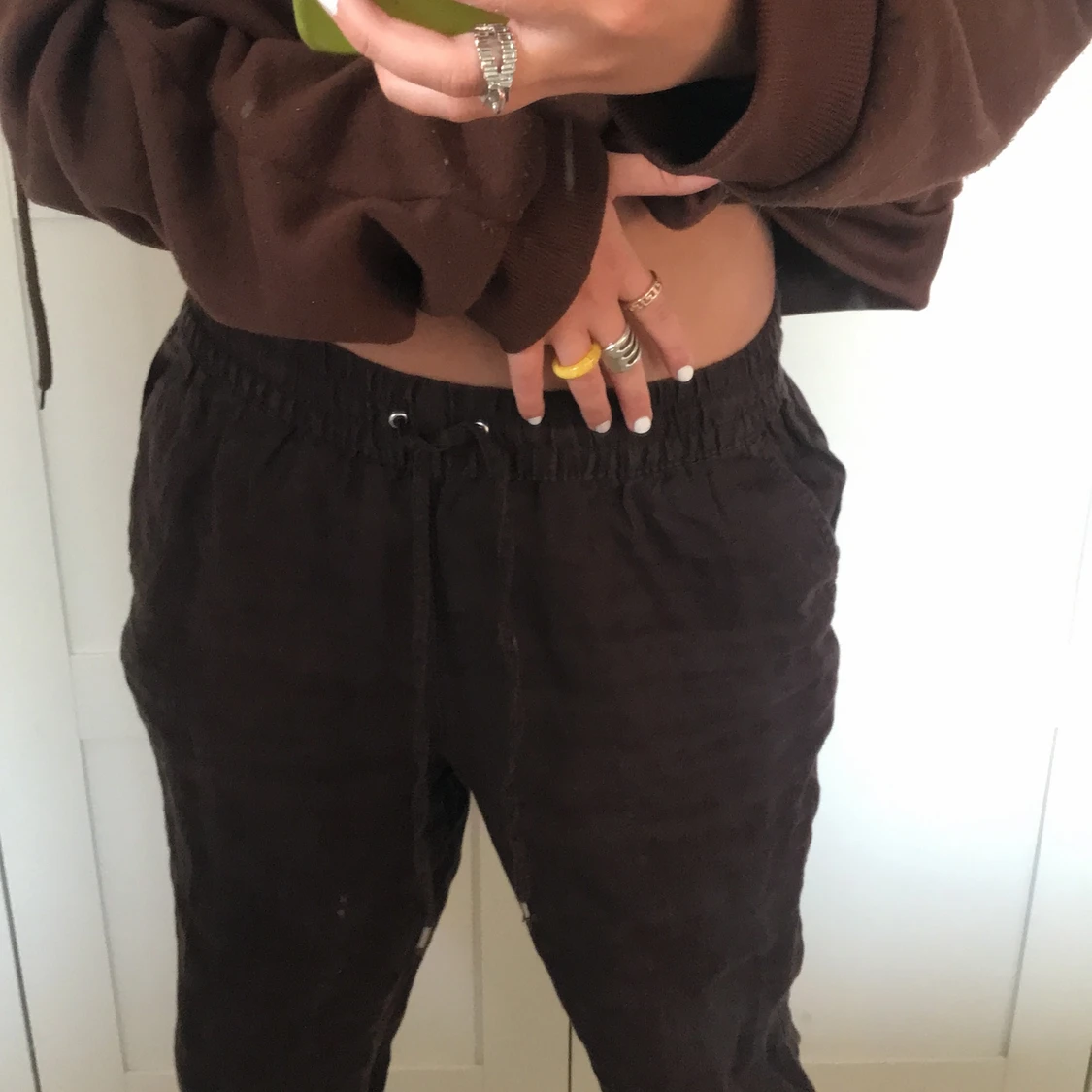 Bruna linnebyxor  - 90