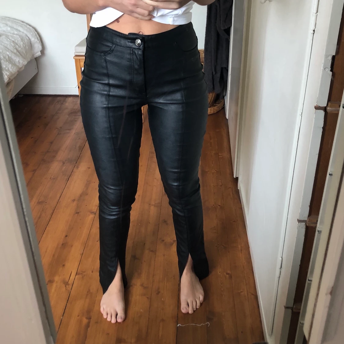 Läder byxor från HM