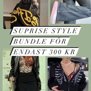 Suprise style bundle - Jag gör nu suprise style bundle! Då du får med 2 överdelar, 1 underdel och två accessoarer! Skicka gärna bild på vilken stil du vill ha på och vilka färger du föredrar så fixar jag en personlig suprise box till dig🦋⚡️