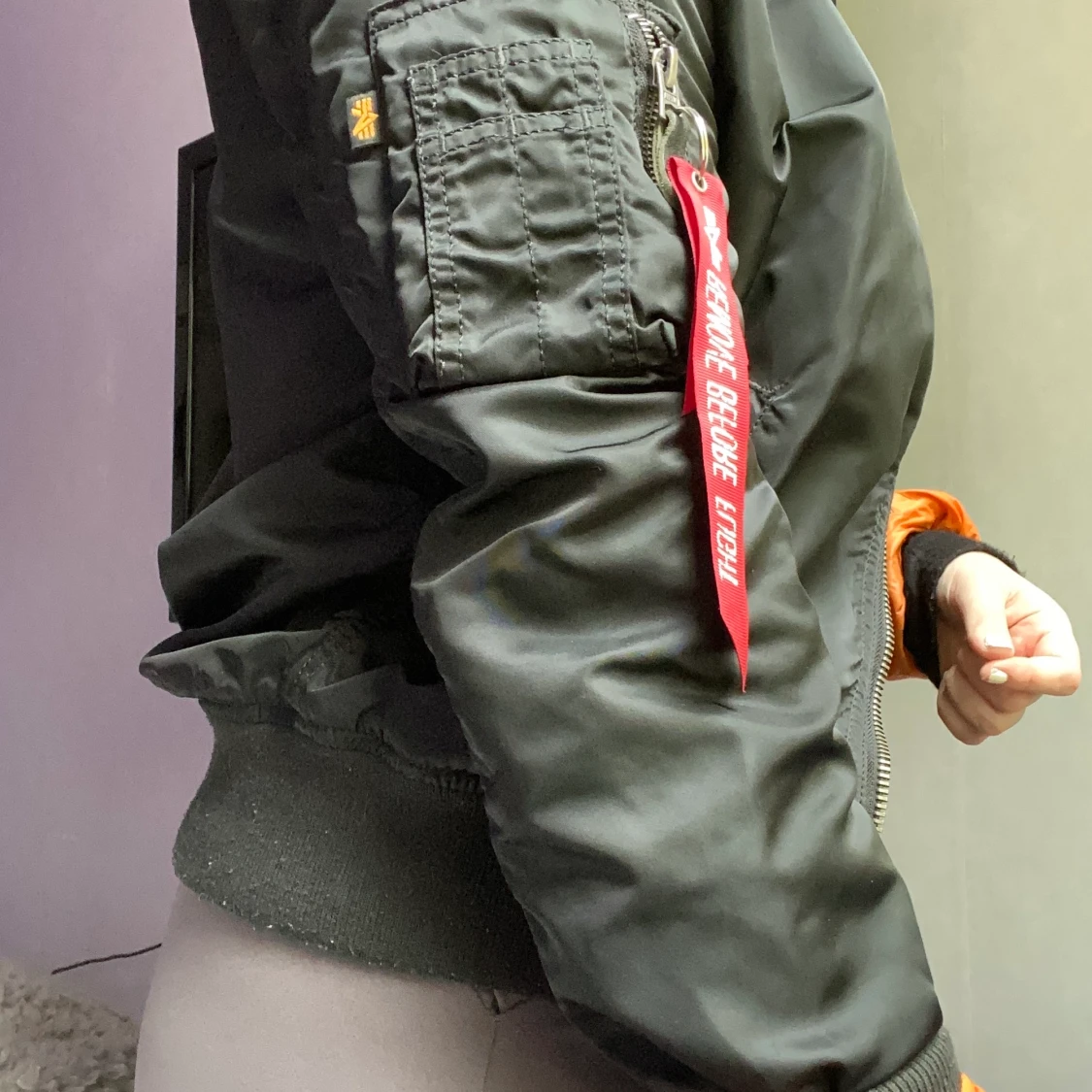 Svart Oversized bomberjacket  - 90