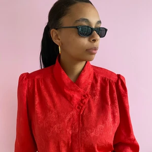 Red puff sleeve shirt  - Red 80s shirt with big sleeves bought in Brussels three years ago. 