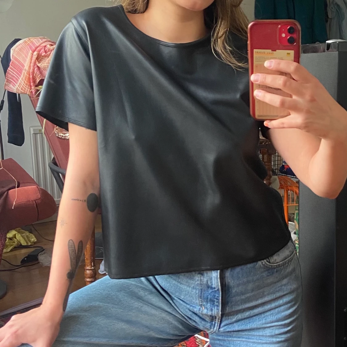 ”Läder” T-shirt  - 90