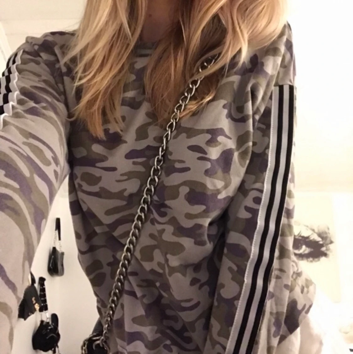 💚🤍Snygg militär collage tröja 💚🤍