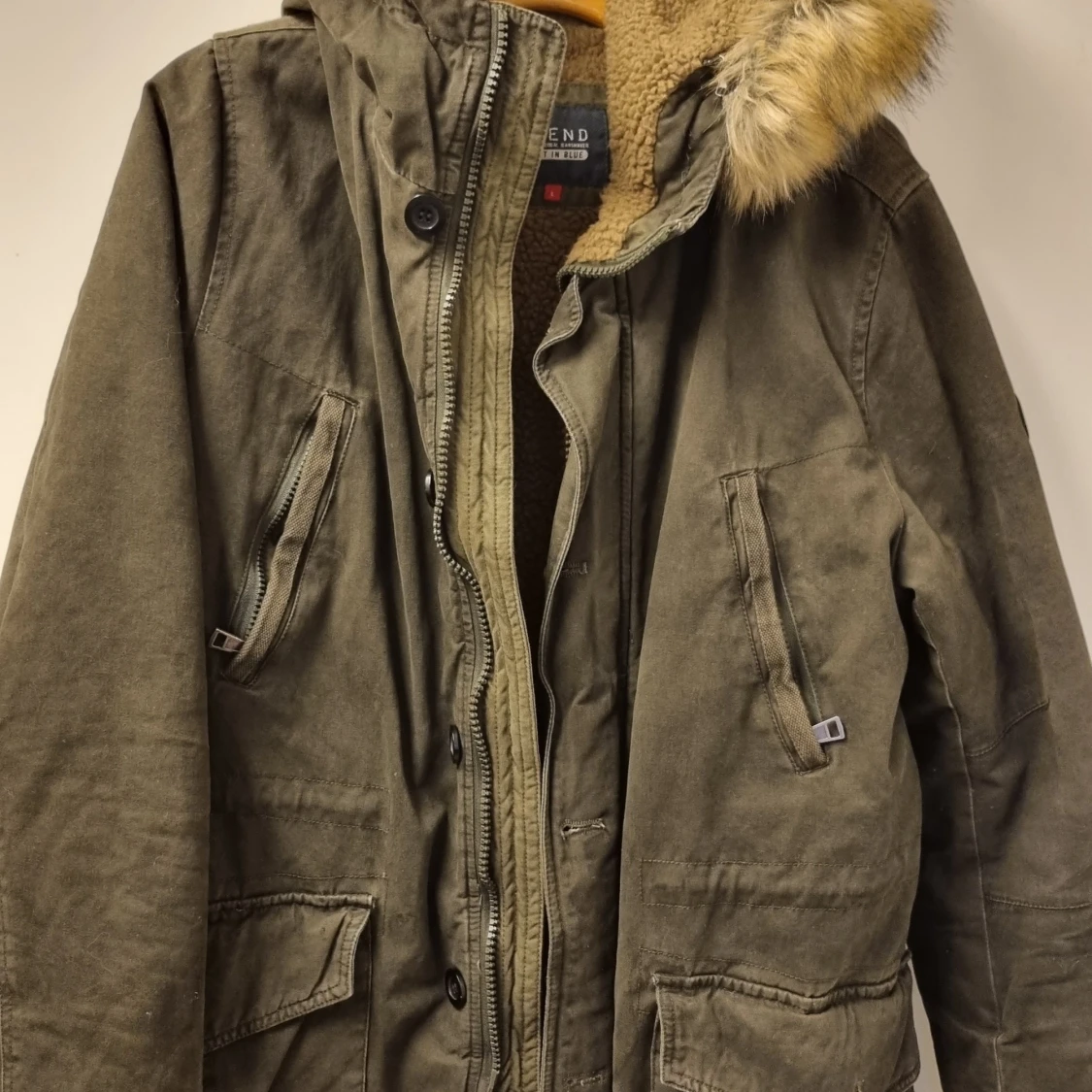 Vinterjacka millitärgrön, från Blend, Large - 90