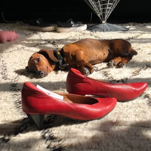 Vintage klackar - Vintage klackar i äkta rött läser. Aldrig använda. Säljes pga förstora (😭). Vi delar på frakten! 