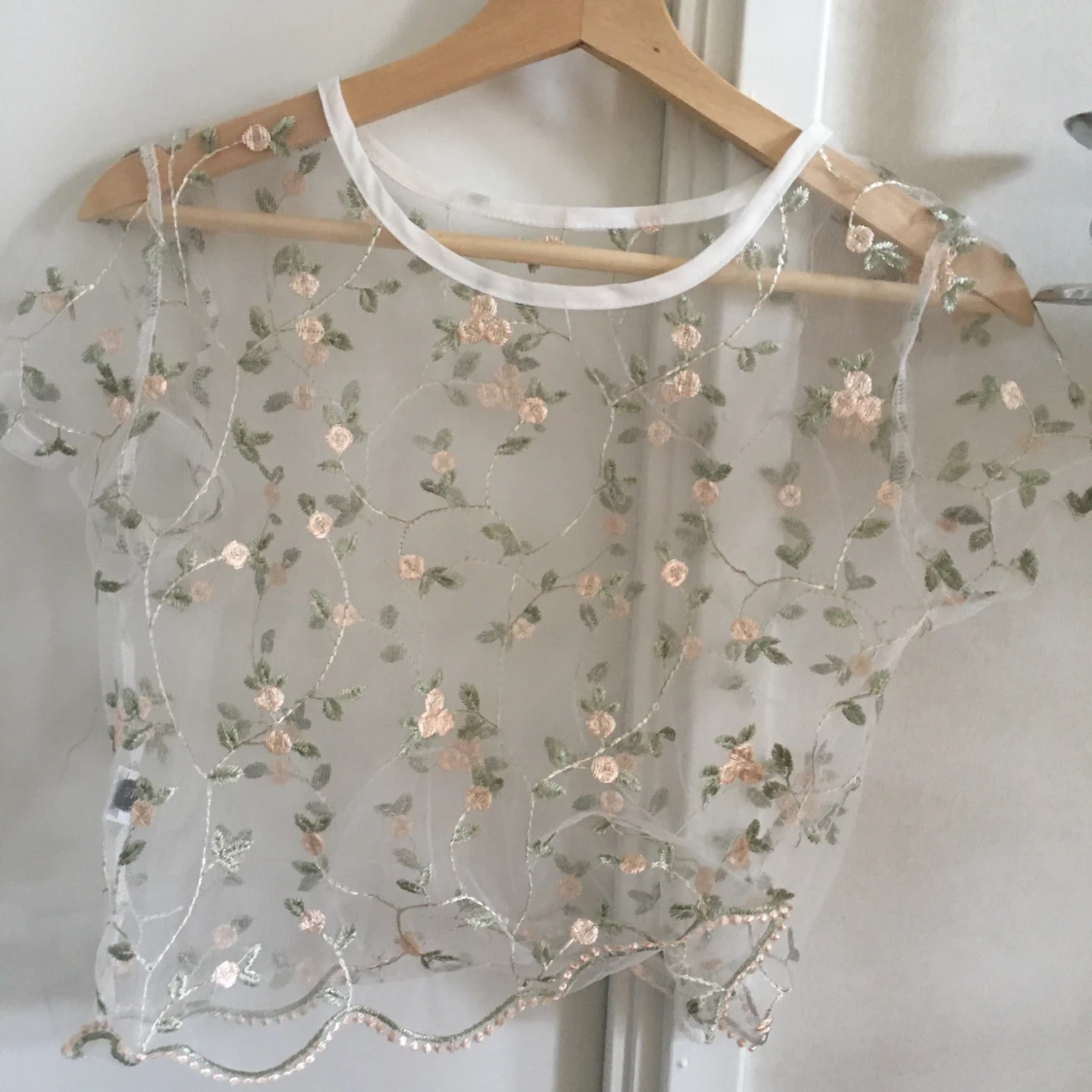 see-through blommig top - 91