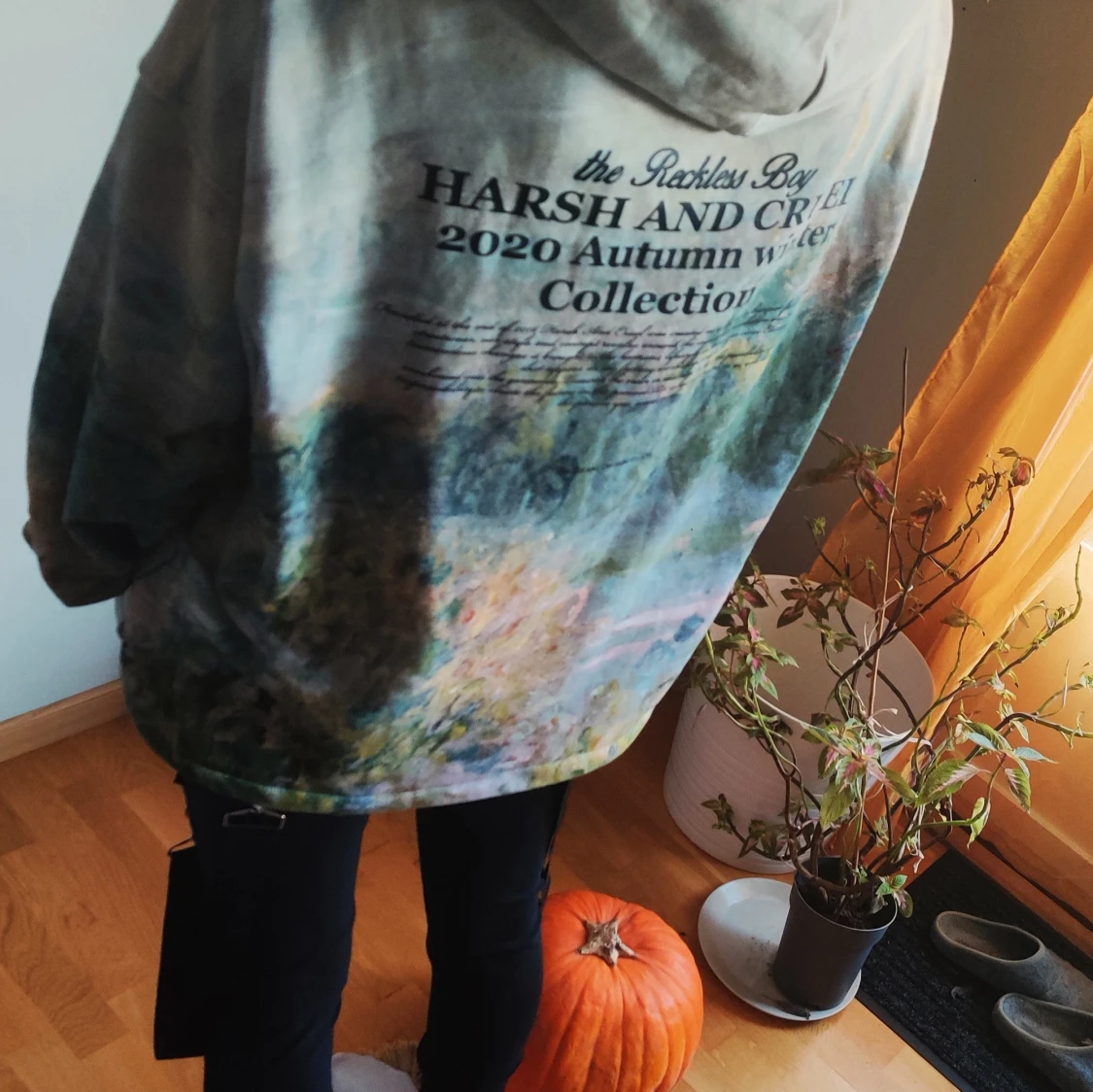 Impressionistisk oversized hoodie - 90