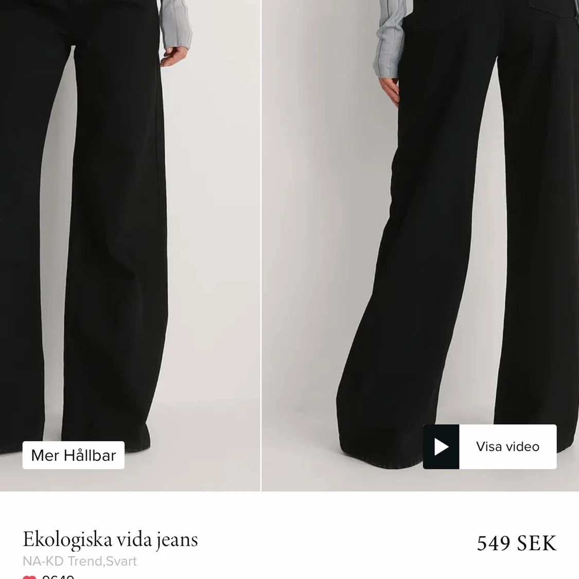Ekologiska vida jeans NA-KD - 90
