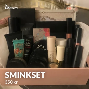 Sminkset - Sminkset med massor av olika produkter, olika mycket använda eller endast testade! Frakt ingår i priset❤️
