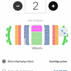 For A Better Day Biljetter  - Säljer mina två Golden Circle biljetter då vi tyvärr inte kan gå, så hoppas någon annan kan få användning av dom. Originalpris: 1930 för 2, 965 för 1. Mitt pris: 1000 för 2, 600 för 1.