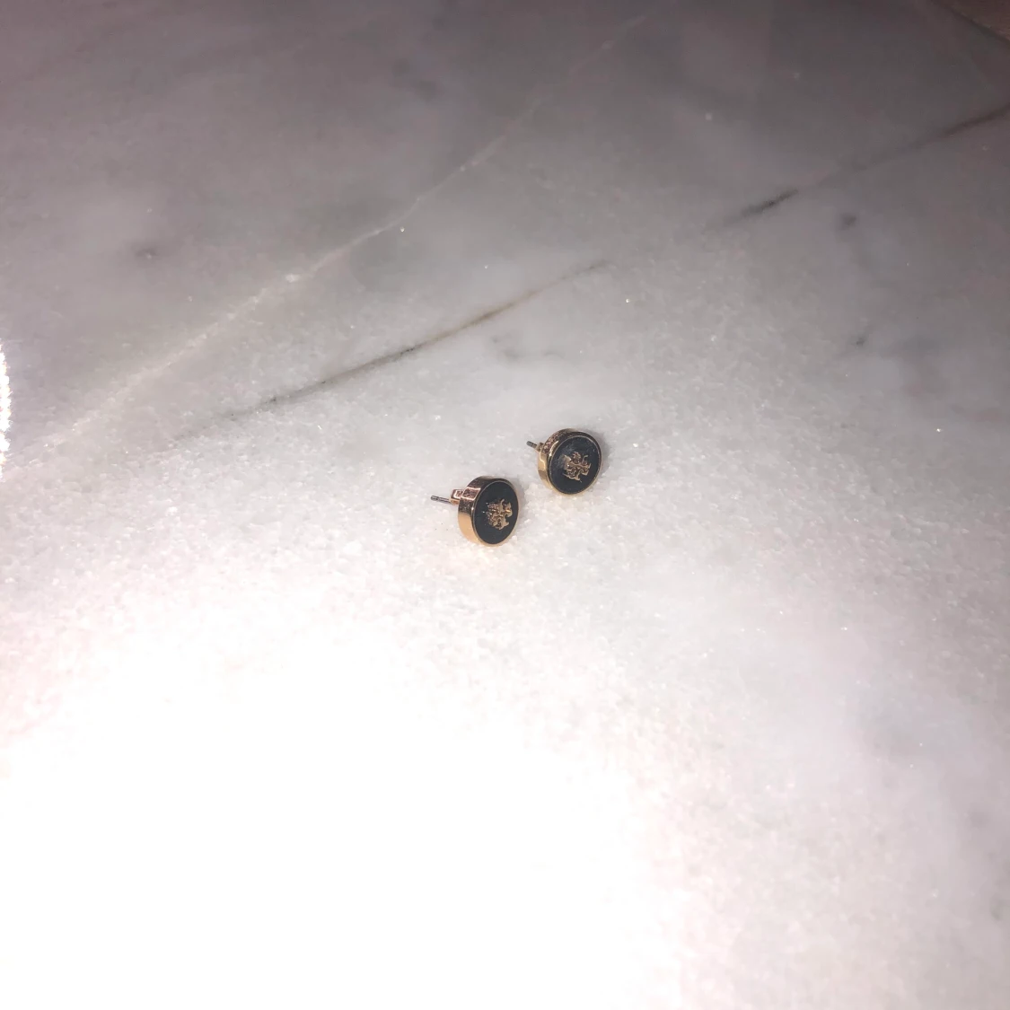 Black and Gold Tory Burch Earrings  - 91