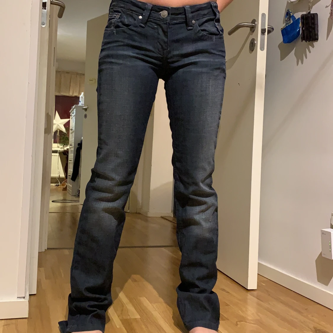 lågmidjade jeans  - 90