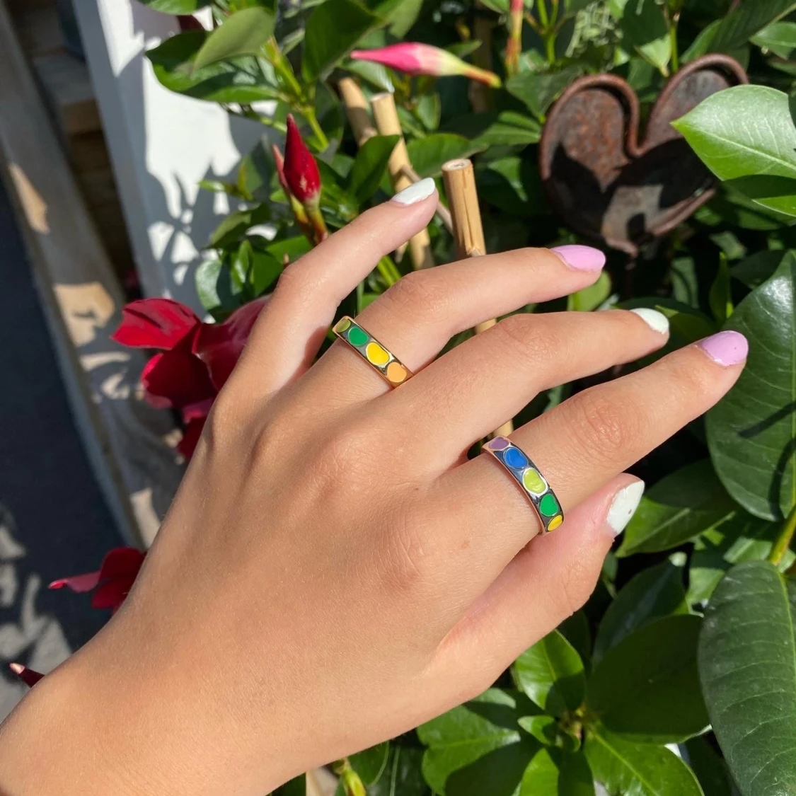 Färgglada ringar  - 90