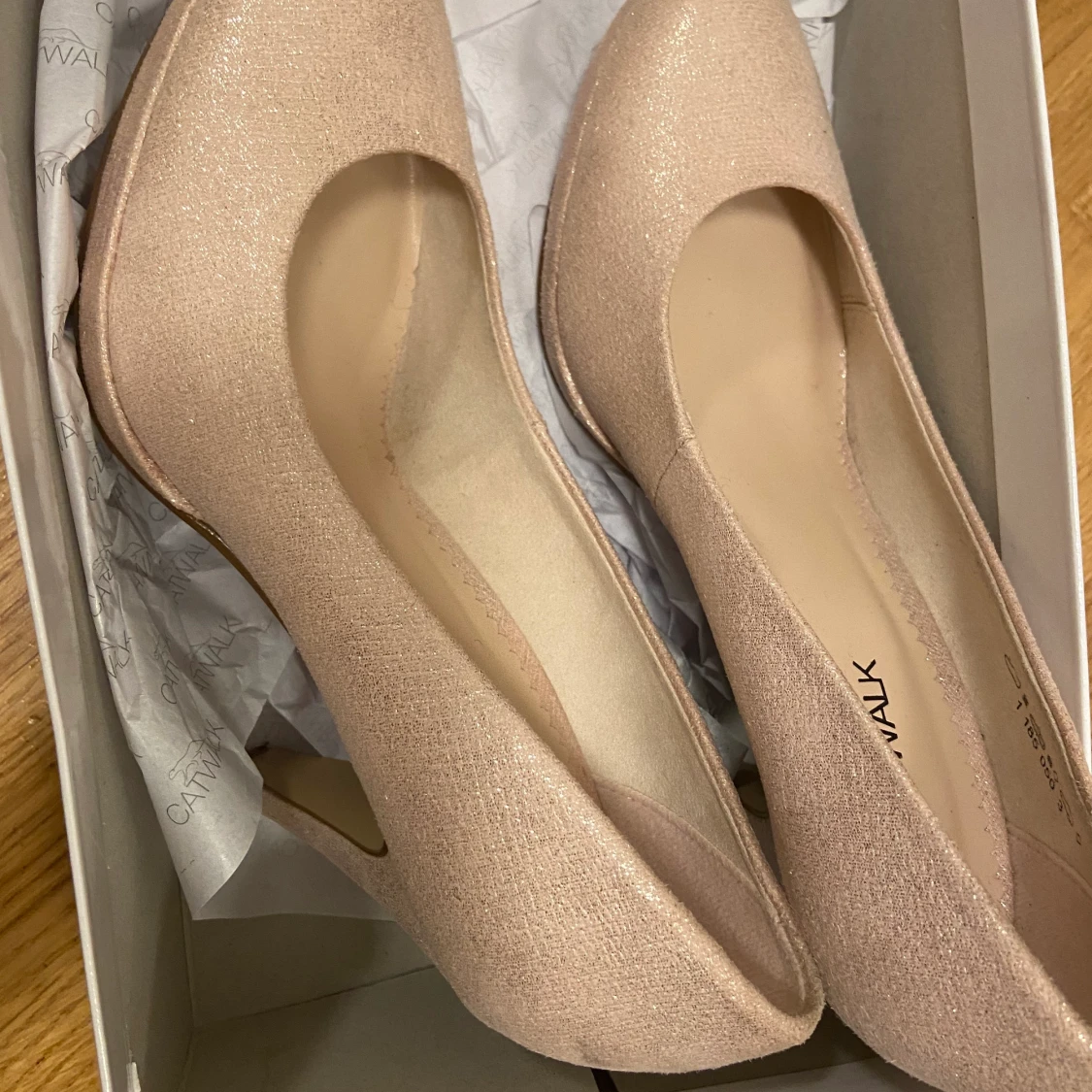 Rosa-glittriga Klackskor - 90