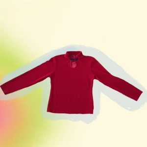 Rödvelvet långärmad - Vintage långärmad i rödvelvet ✨ Högkrage med detalj (kan skicka fler bilder) Väldigt bra skick, i princip ny! 