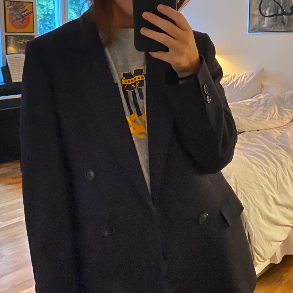 Marinblå kavaj - 90