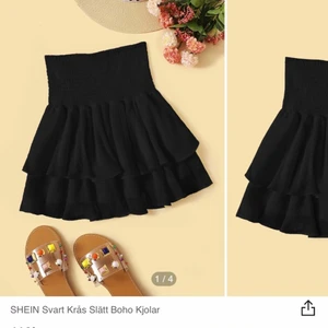 Storlek xs - En svart volangkjol från shein💓