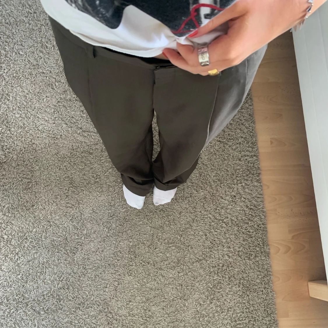 Lågmidjade kostymbyxor  - 91