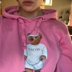 Calvin the bear hoodie - Rosa Calvin the Bear hoodie. Säljs då den inte kommer till användning, kontakta om ni vill ha fler bilder:)